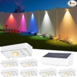 תאורת גדר סולארית RGB עם 3 מצבים